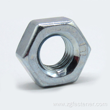 GB6172 blue white zinc galvanized Hexagon thin Nuts